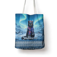 Iceland Christmas Tote Bag Icelandic Yule Cat - Wonder Print Shop