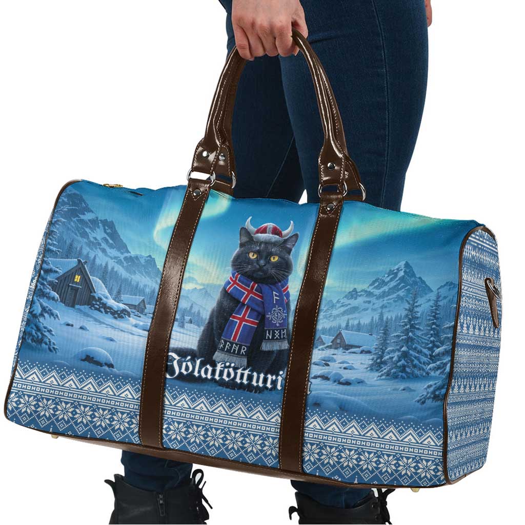 Iceland Christmas Travel Bag Icelandic Yule Cat - Wonder Print Shop