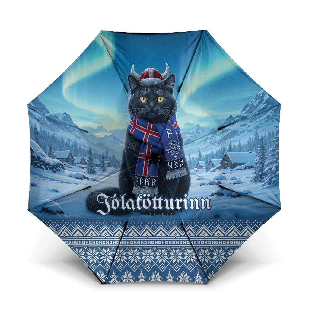 Iceland Christmas Umbrella Icelandic Yule Cat - Wonder Print Shop