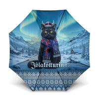 Iceland Christmas Umbrella Icelandic Yule Cat - Wonder Print Shop