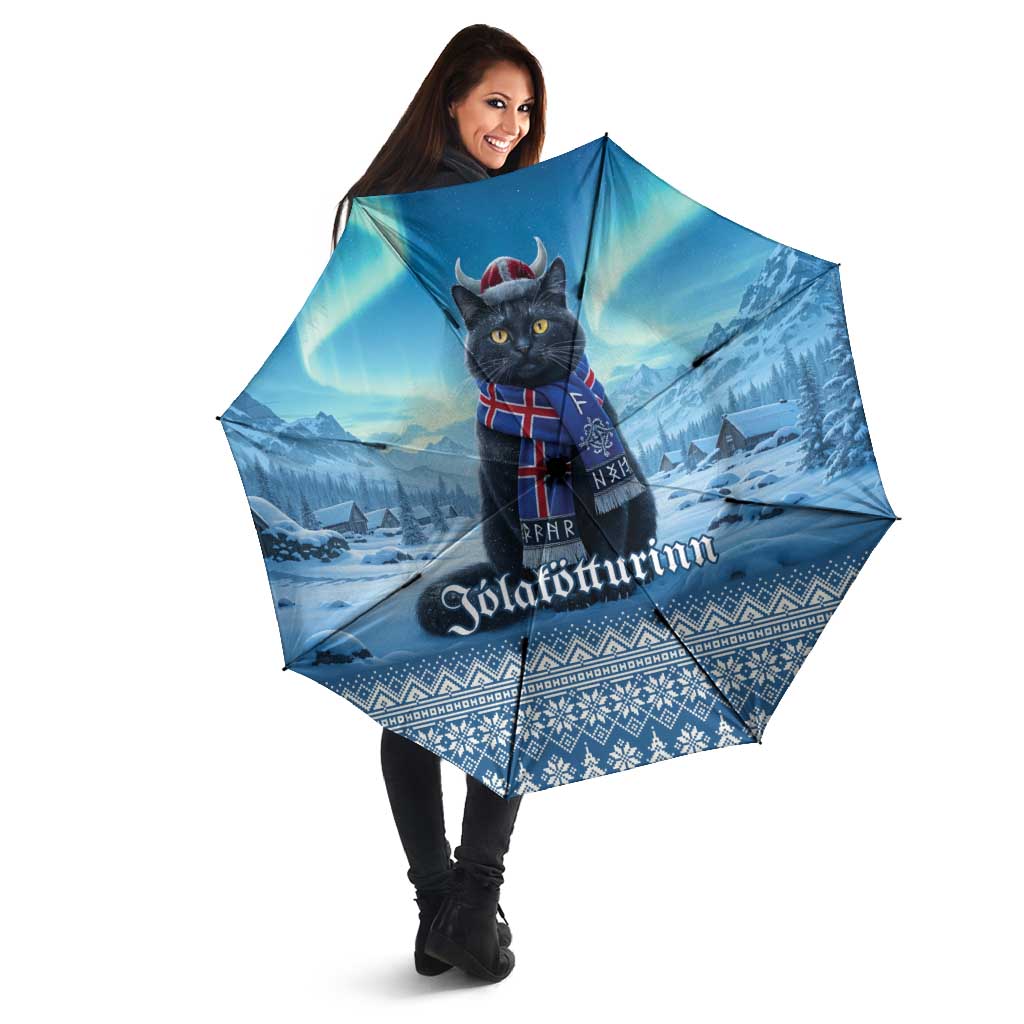 Iceland Christmas Umbrella Icelandic Yule Cat - Wonder Print Shop