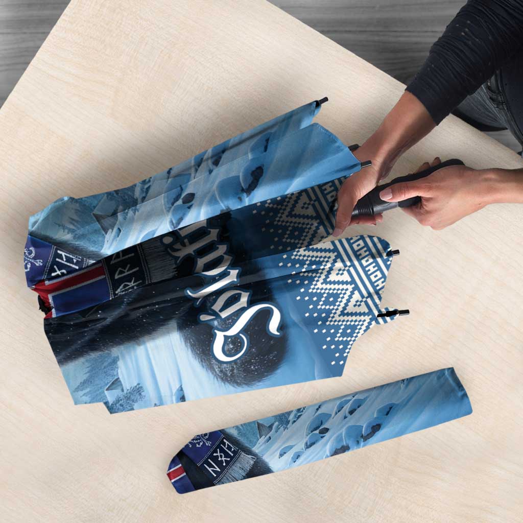 Iceland Christmas Umbrella Icelandic Yule Cat - Wonder Print Shop