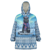 Iceland Christmas Wearable Blanket Hoodie Icelandic Yule Cat LT19