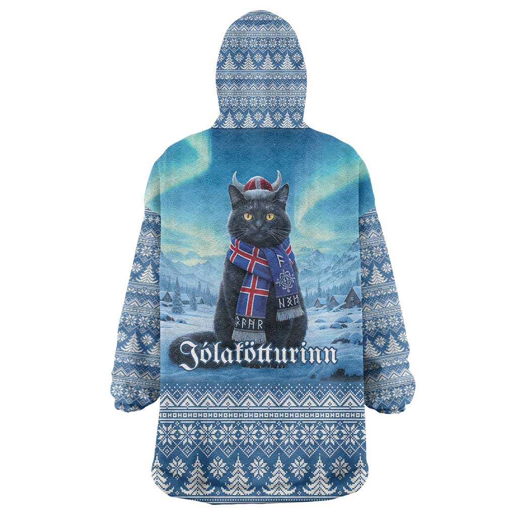 Iceland Christmas Wearable Blanket Hoodie Icelandic Yule Cat LT19