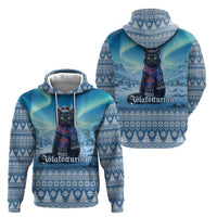 Iceland Christmas Zip Hoodie Icelandic Yule Cat LT19