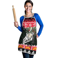 Personalized Anglesey Wales Christmas Apron Mari Lwyd Celtic Knot Style - Wonder Print Shop
