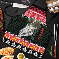 Personalized Anglesey Wales Christmas Apron Mari Lwyd Celtic Knot Style - Wonder Print Shop