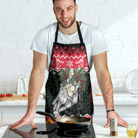 Personalized Anglesey Wales Christmas Apron Mari Lwyd Celtic Knot Style - Wonder Print Shop