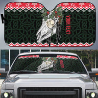 Personalized Anglesey Wales Christmas Auto Sun Shade Mari Lwyd Celtic Knot Style - Wonder Print Shop
