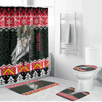 Personalized Anglesey Wales Christmas Bathroom Set Mari Lwyd Celtic Knot Style - Wonder Print Shop