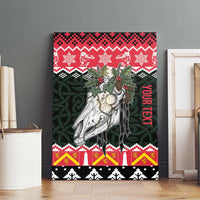 Personalized Anglesey Wales Christmas Canvas Wall Art Mari Lwyd Celtic Knot Style - Wonder Print Shop