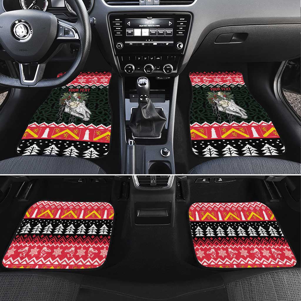 Personalized Anglesey Wales Christmas Car Mats Mari Lwyd Celtic Knot Style - Wonder Print Shop