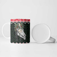 Personalized Anglesey Wales Christmas Ceramic Mug Mari Lwyd Celtic Knot Style - Wonder Print Shop