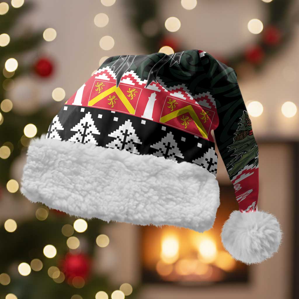 Personalized Anglesey Wales Christmas Santa Hat Mari Lwyd Celtic Knot Style - Wonder Print Shop