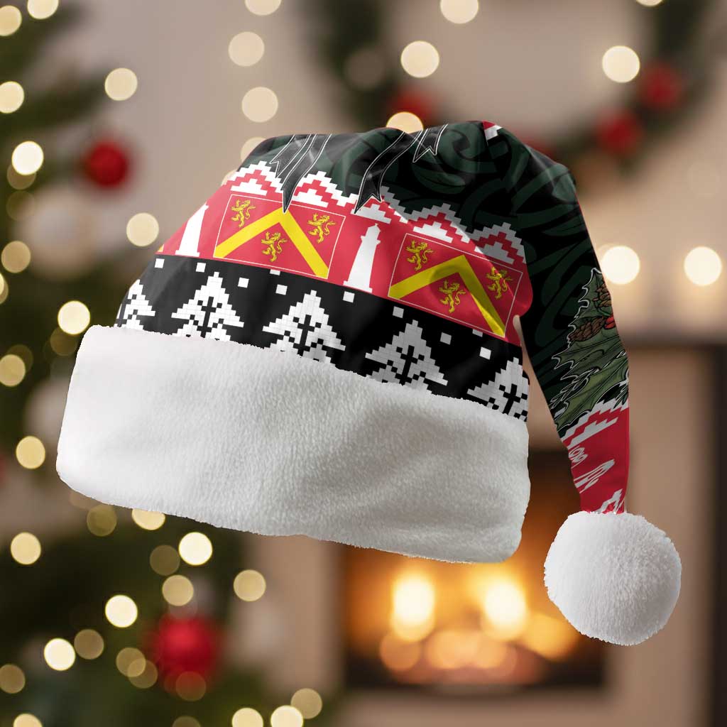 Personalized Anglesey Wales Christmas Santa Hat Mari Lwyd Celtic Knot Style - Wonder Print Shop