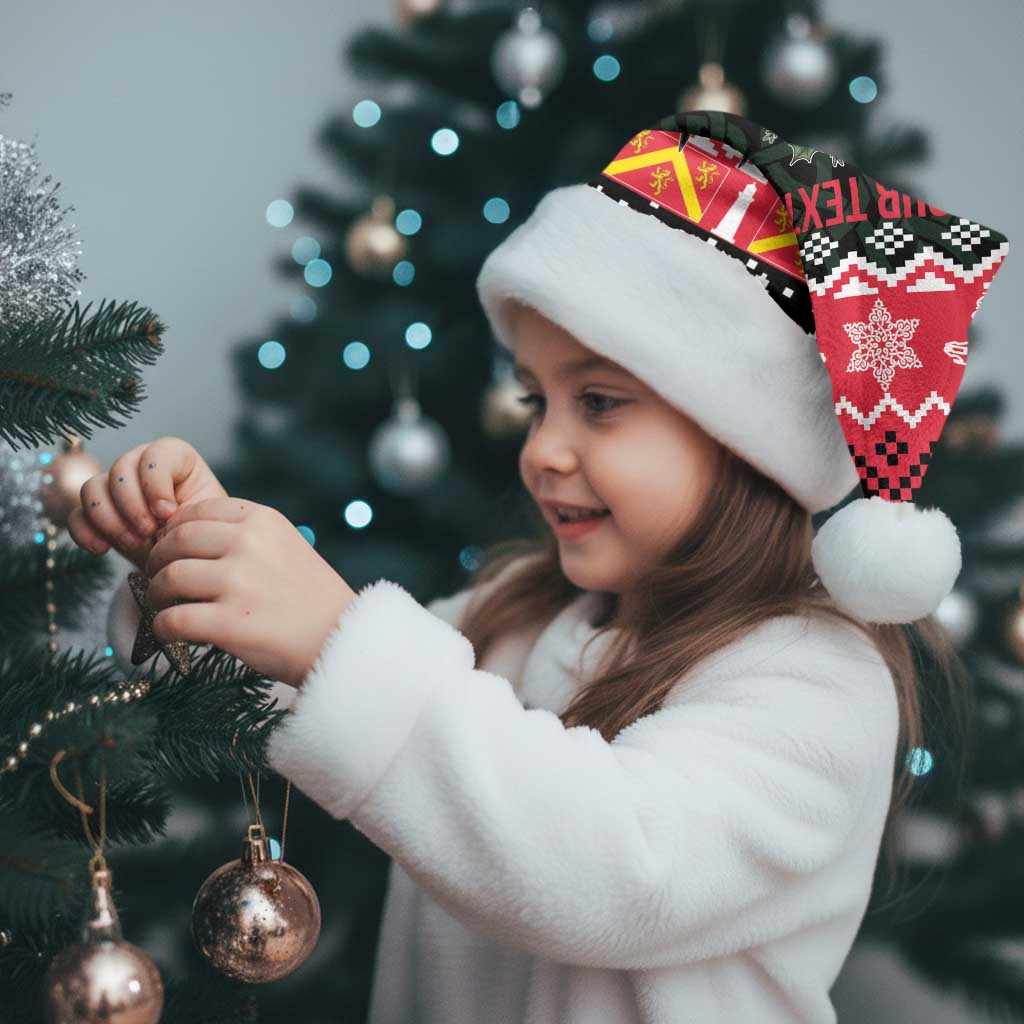 Personalized Anglesey Wales Christmas Santa Hat Mari Lwyd Celtic Knot Style - Wonder Print Shop