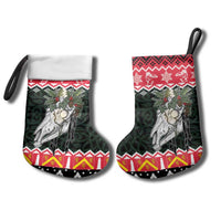 Personalized Anglesey Wales Christmas Stocking Mari Lwyd Celtic Knot Style - Wonder Print Shop