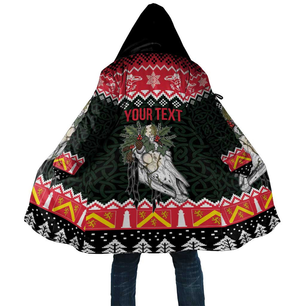 Personalized Anglesey Wales Christmas Cloak Mari Lwyd Celtic Knot Style - Wonder Print Shop