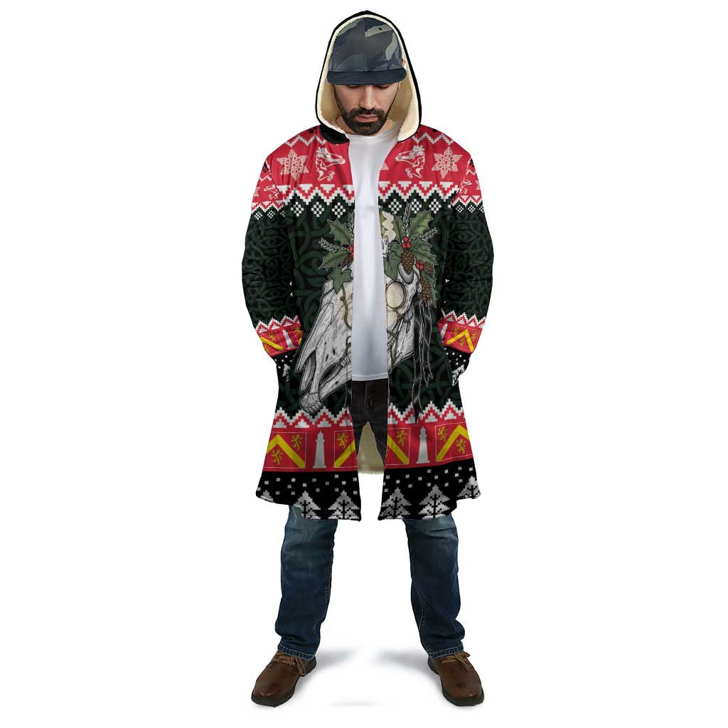 Personalized Anglesey Wales Christmas Cloak Mari Lwyd Celtic Knot Style - Wonder Print Shop