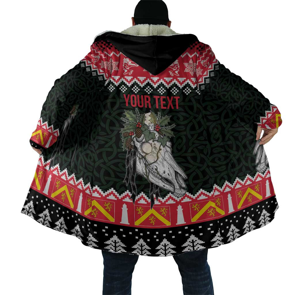Personalized Anglesey Wales Christmas Cloak Mari Lwyd Celtic Knot Style - Wonder Print Shop