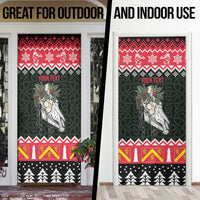 Personalized Anglesey Wales Christmas Door Cover Mari Lwyd Celtic Knot Style - Wonder Print Shop