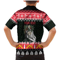 Personalized Anglesey Wales Christmas Family Matching Mermaid Dress and Hawaiian Shirt Mari Lwyd Celtic Knot Style - Wonder Print Shop