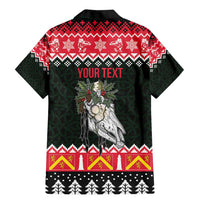 Personalized Anglesey Wales Christmas Family Matching Mermaid Dress and Hawaiian Shirt Mari Lwyd Celtic Knot Style - Wonder Print Shop