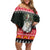 Personalized Anglesey Wales Christmas Family Matching Off Shoulder Short Dress and Hawaiian Shirt Mari Lwyd Celtic Knot Style - Wonder Print Shop
