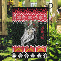 Personalized Anglesey Wales Christmas Garden Flag Mari Lwyd Celtic Knot Style - Wonder Print Shop