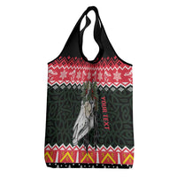 Personalized Anglesey Wales Christmas Grocery Bag Mari Lwyd Celtic Knot Style - Wonder Print Shop