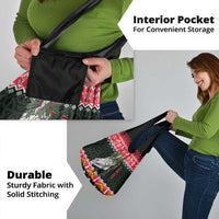 Personalized Anglesey Wales Christmas Grocery Bag Mari Lwyd Celtic Knot Style - Wonder Print Shop