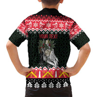 Personalized Anglesey Wales Christmas Hawaiian Shirt Mari Lwyd Celtic Knot Style - Wonder Print Shop