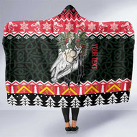 Personalized Anglesey Wales Christmas Hooded Blanket Mari Lwyd Celtic Knot Style - Wonder Print Shop