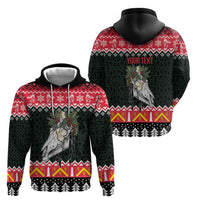 Personalized Anglesey Wales Christmas Hoodie Mari Lwyd Celtic Knot Style - Wonder Print Shop
