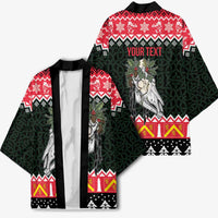Personalized Anglesey Wales Christmas Kimono Mari Lwyd Celtic Knot Style - Wonder Print Shop