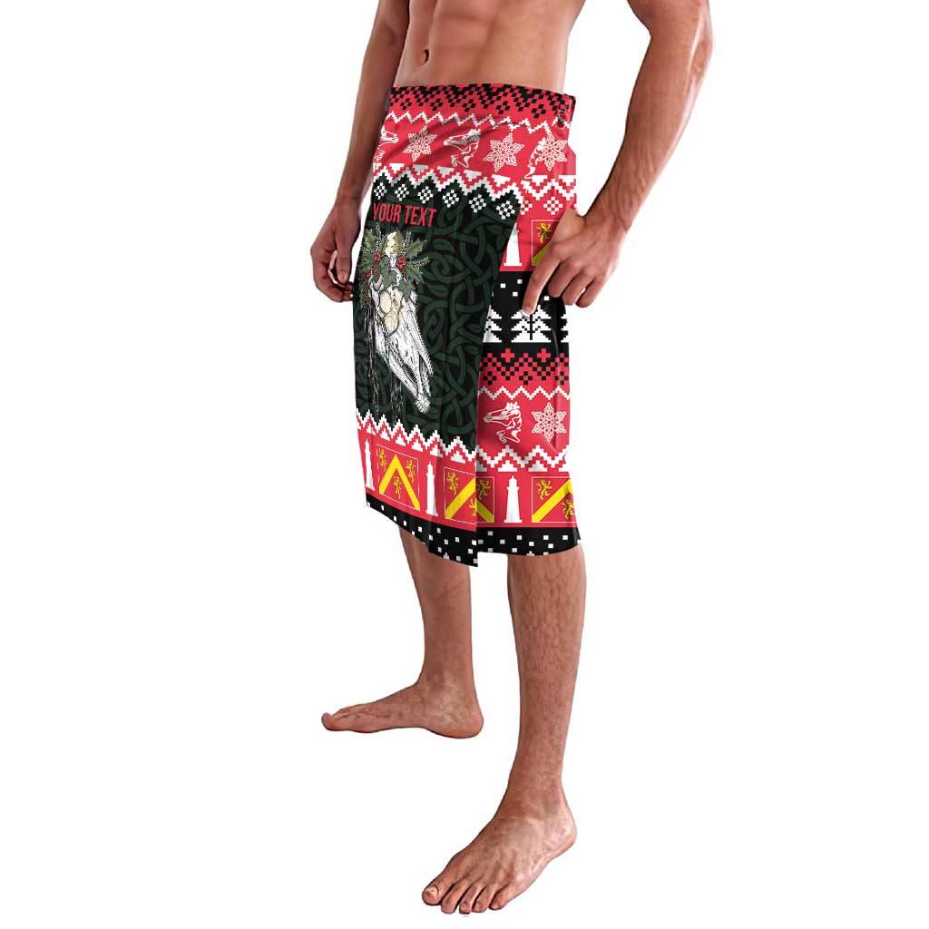 Personalized Anglesey Wales Christmas Lavalava Mari Lwyd Celtic Knot Style - Wonder Print Shop