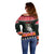 Personalized Anglesey Wales Christmas Off Shoulder Sweater Mari Lwyd Celtic Knot Style - Wonder Print Shop