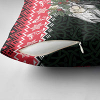 Personalized Anglesey Wales Christmas Pillow Cover Mari Lwyd Celtic Knot Style - Wonder Print Shop