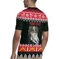 Personalized Anglesey Wales Christmas Rugby Jersey Mari Lwyd Celtic Knot Style - Wonder Print Shop