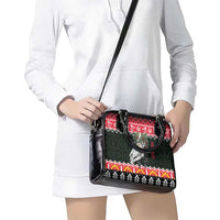 Personalized Anglesey Wales Christmas Shoulder Handbag Mari Lwyd Celtic Knot Style - Wonder Print Shop