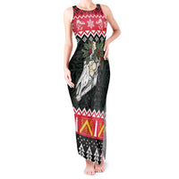 Personalized Anglesey Wales Christmas Tank Maxi Dress Mari Lwyd Celtic Knot Style - Wonder Print Shop