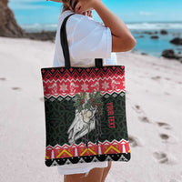 Personalized Anglesey Wales Christmas Tote Bag Mari Lwyd Celtic Knot Style - Wonder Print Shop