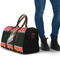 Personalized Anglesey Wales Christmas Travel Bag Mari Lwyd Celtic Knot Style - Wonder Print Shop