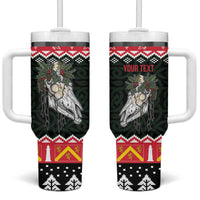 Personalized Anglesey Wales Christmas Tumbler With Handle Mari Lwyd Celtic Knot Style - Wonder Print Shop
