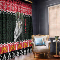Personalized Anglesey Wales Christmas Window Curtain Mari Lwyd Celtic Knot Style - Wonder Print Shop