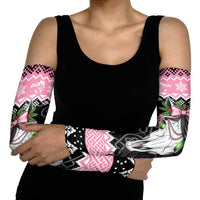 Anglesey Wales Christmas Arm Sleeves Pink Mari Lwyd Welsh Celtic Knot - Wonder Print Shop