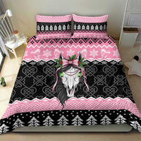 Anglesey Wales Christmas Bedding Set Pink Mari Lwyd Welsh Celtic Knot - Wonder Print Shop