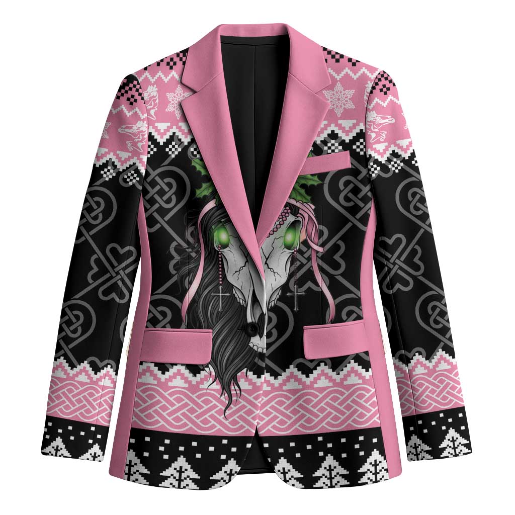 Anglesey Wales Christmas Blazer Pink Mari Lwyd Welsh Celtic Knot - Wonder Print Shop