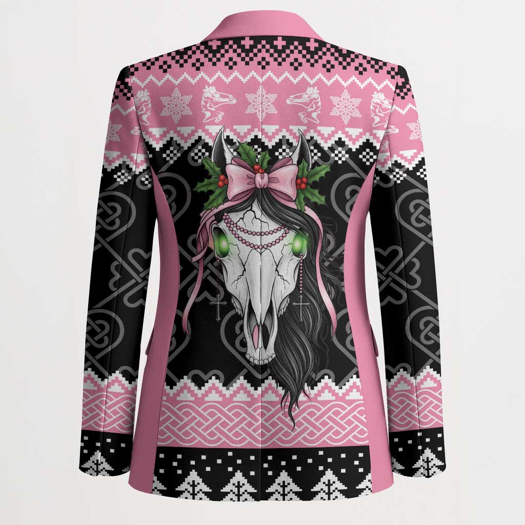 Anglesey Wales Christmas Blazer Pink Mari Lwyd Welsh Celtic Knot - Wonder Print Shop