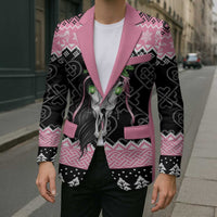 Anglesey Wales Christmas Blazer Pink Mari Lwyd Welsh Celtic Knot - Wonder Print Shop